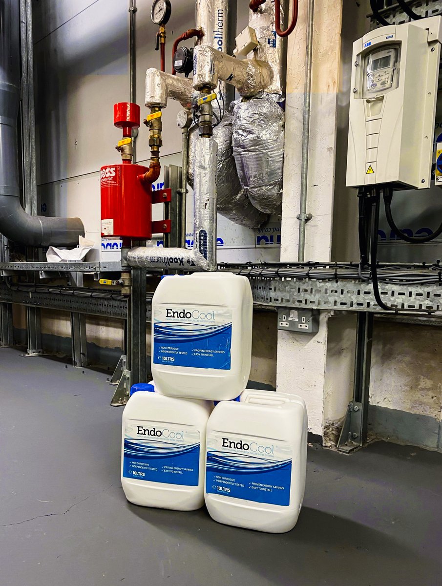 endocoolproduct's tweet photo. EndoCool is being installed into a chilled water system today (via the dosing pot in the background). Get in touch to find out how you can save energy and reduce the greenhouse gas emissions of your chiller system.  https://t.co/npJh24c79l https://t.co/RsI4z5AhAj