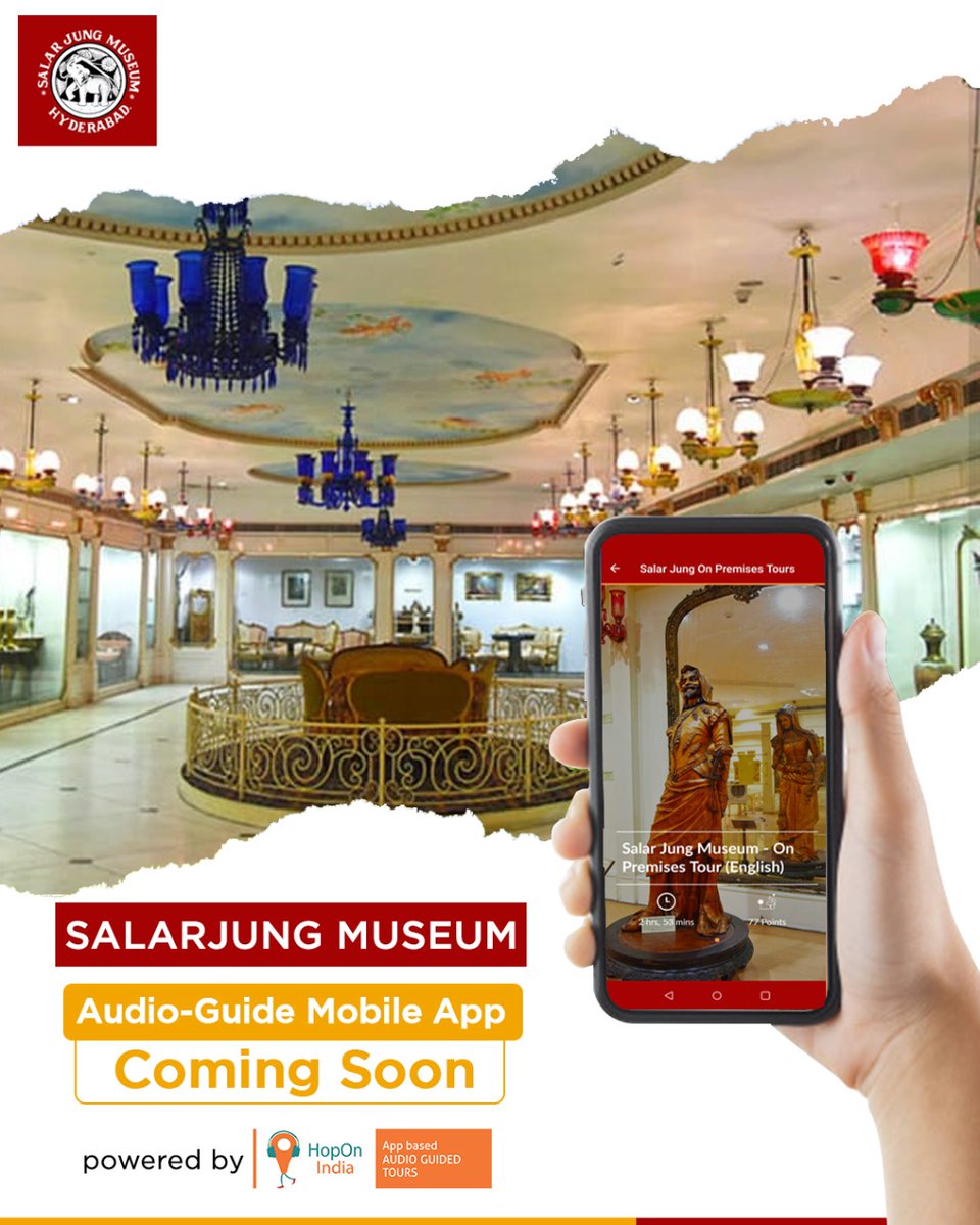 sjmhyd's tweet photo. Salar Jung Museum has an eclectic collection of 46,000 objects.."audio guide" app launching soon, the magnificent history behind the spectacular pieces can easily be heard on your mobile phone at the museum !
Powered by HopOn India
#SalarJungMuseum #Museumapp #MobileApp https://t.co/XgZu0SXdzF