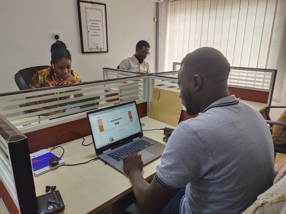 citizen_gavel's tweet photo. Automating the justice system through innovative technology:
Team Gavel using one of our tech platforms "Justice Clock - Pro" to monitor the Proceedings of the Judicial Panels of Inquiry across States of the federation.
#JusticeClock #Tech4Justice https://t.co/FU3YV0YPXp