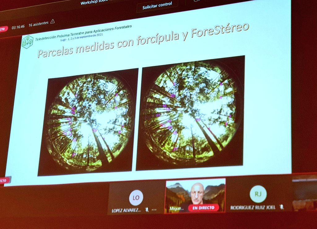 quecoak's tweet photo. Mas de 2000 parcelas analizadas de #forestereo en gabinete a un ritmo de entre 40 y 60 parcelas al día en la revisión de las ordenaciones de los montes de Valsain. Miguel Cabrera en el seminario de Teledetección proxima @UniversidadeUSC @CampusTerraUSC https://t.co/A5abZQIgvW