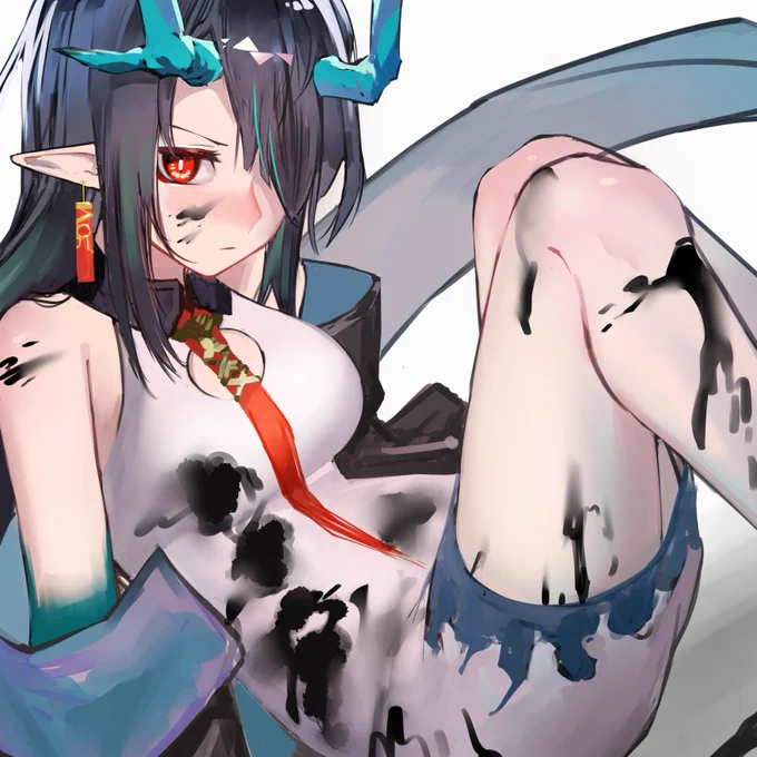 #アークナイツ #明日方舟 #Arknights 
ごめん、墨こぼしちゃった 