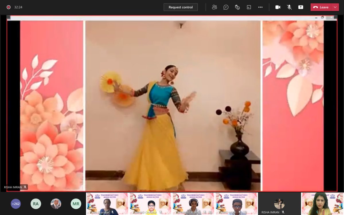 soniaranand's tweet photo. Middle section of Ahlcon International school celebrated Teachers day virtually  commemorating Dr Sarvepalli RadhaKrishnan with great zeal and zest.
#dance #song #panel discussion #instrumental medley #titles 
@sunita_rajiv  @PreetiChanana1 @namita6471 @y_sanjay https://t.co/XuCZBn0EjJ