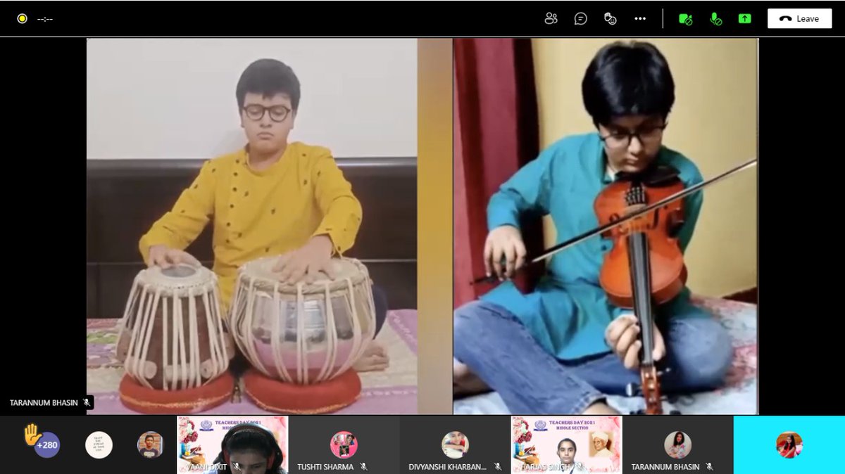 soniaranand's tweet photo. Middle section of Ahlcon International school celebrated Teachers day virtually  commemorating Dr Sarvepalli RadhaKrishnan with great zeal and zest.
#dance #song #panel discussion #instrumental medley #titles 
@sunita_rajiv  @PreetiChanana1 @namita6471 @y_sanjay https://t.co/XuCZBn0EjJ