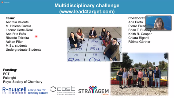 eucomc's tweet photo. Following with our amazing line-up of young speakers, we just had the opportunity of attending Dr. Andreia Valente’s interesting talk with her recent advances on ruthenium anticancer metallodrugs👏 @AValente_CQE @FC_UL @Mahou_beer @geqo_rseq @RSEQUIMICA @UAHes @EuChemS @OEuchems https://t.co/Izc7DA34ZU