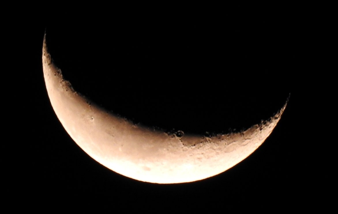 feeling_earth's tweet photo. Waning crescent Cancer moon rising early this morning before the sun. https://t.co/nL1aHX9gWQ