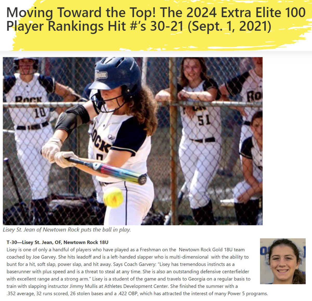 Newtown Rock Gold- Garvey (@goldgarvey) on Twitter photo Congrats to Newtown Rock Gold-Garvey 2024 OF Lisey St.Jean on being ranked #30 in Extra Innings Softball’s 2024 Extra Elite 100 Player Rankings!!! #Rockstrong Thanks to <a href="/ExtraInningSB/">EXTRA INNING SOFTBALL</a> for all they do support the game!! Congrats to Newtown Rock Gold-Garvey 2024 OF Lisey St.Jean on being ranked #30 in Extra Innings Softball’s 2024 Extra Elite 100 Player Rankings!!! #Rockstrong Thanks to <a href="/ExtraInningSB/">EXTRA INNING SOFTBALL</a> for all they do support the game!!