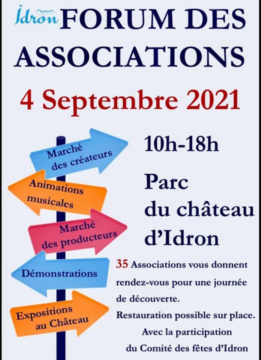 cantonpau2's tweet photo. ❤️💚 Nous serons présents ce samedi 4 septembre 2021 au forum des associations qui se déroulera de 10h00 à 18h00 au parc du château d'Idron. #Idron
Venez découvrir les 35 associations pour cette journée découverte et les nombreuses animations prévues ce jour-là. 🟢🔴 https://t.co/AVuBDSvVd3