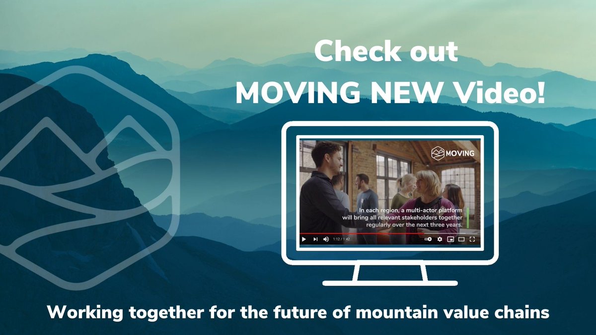 MOVINGH2020's tweet photo. 🔴📹 Today is the premiere!
Check out our #MOVINGvideo introducing the project!
▶️Follow us online!
https://t.co/8uYwyxgig1
⛰️Working together for the future of mountain #valuechains
#MOVING2020 #EUmountains #mountainsmatter #mountainsresilience #mountainclimate https://t.co/9XOVErjaIB