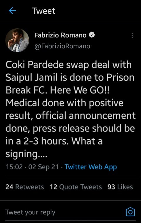 sebutsajabangdi's tweet photo. coki pardede deal! HERE WE GO!! closingan bursa transfer paling mengejutkan https://t.co/UL8Uy8Id2l