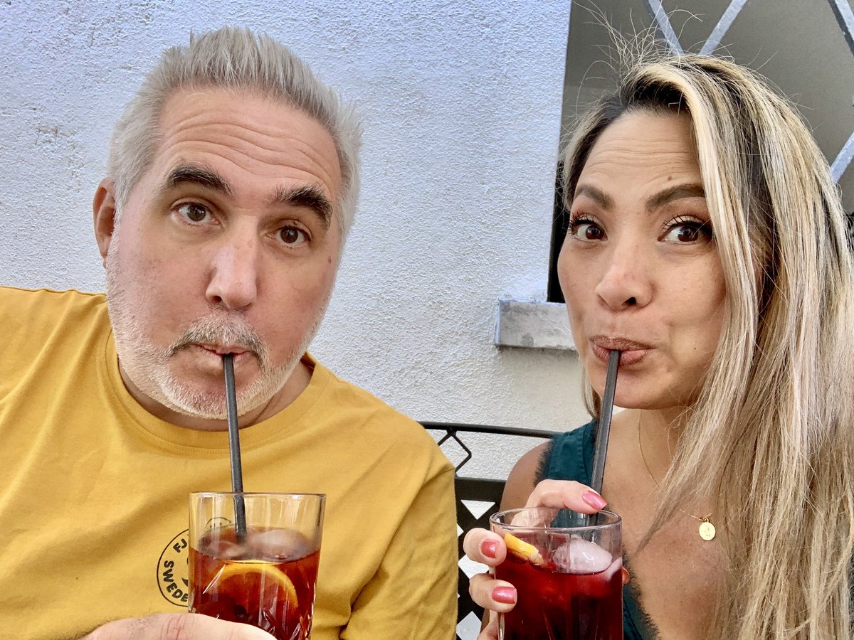 TheTravelphile's tweet photo. Andrew &amp; I were having tea in Zagreb when my friends @cameronmkhewitt (co-author of some @RickSteves guidebooks &amp; Content Manager) &amp; his amazing wife Shawna strolled by! 

Ljubljana is a small but mighty town, but really, what are the chances?

@RickStevesEur https://t.co/3cocY7ayee