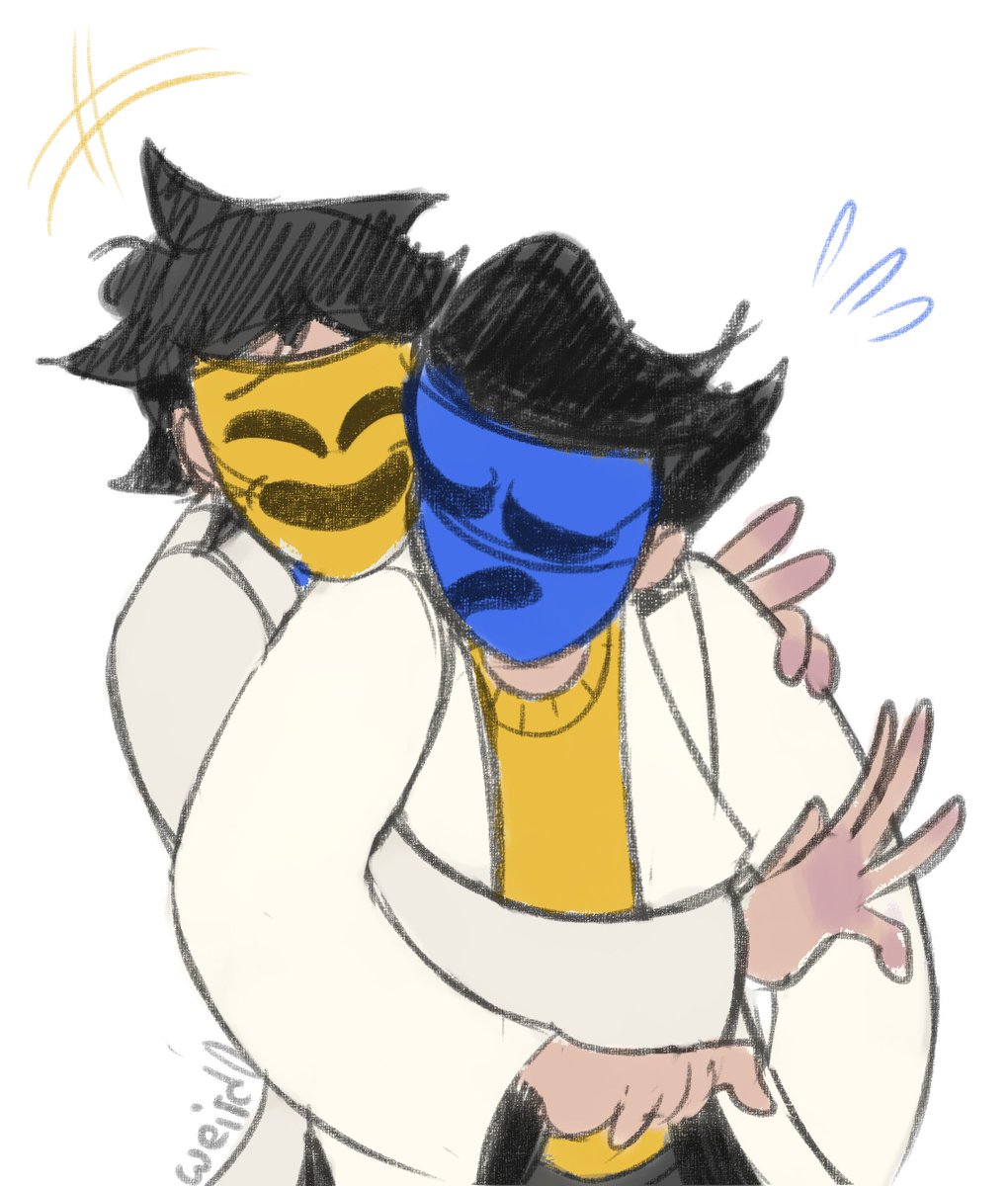 weird004892185's tweet photo. comedy and tragedy being bros cause it's what the fandom needs i guess
#katanazero https://t.co/UuRazKrHDV