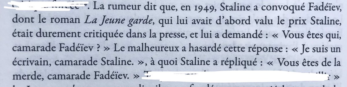 A quel niveau passez-vous une mauvaise journée sur une échelle allant de 1 à l’écrivain soviétique Fadeiev convoqué par Staline