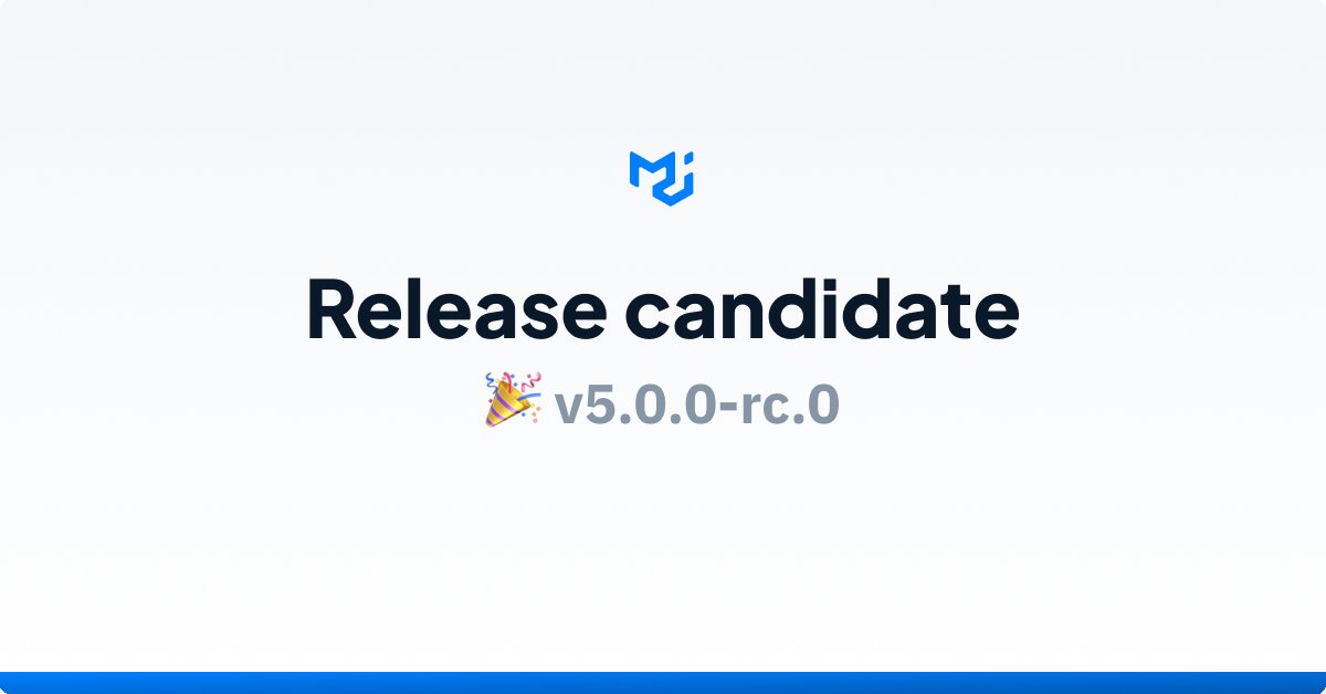 MUI_hq's tweet photo. v5.0.0-rc.0 is out ✨!

Full release notes https://t.co/BVwZATMAZs

Highlights in this release:

🎉 Renamed packages to @mui/* as part of company rebranding
🛠 Added codemod for smooth migration to the new packages @mui/*
🧪 Added new <Mansory> component to the lab

...and more! https://t.co/ZDngJQ3UQu