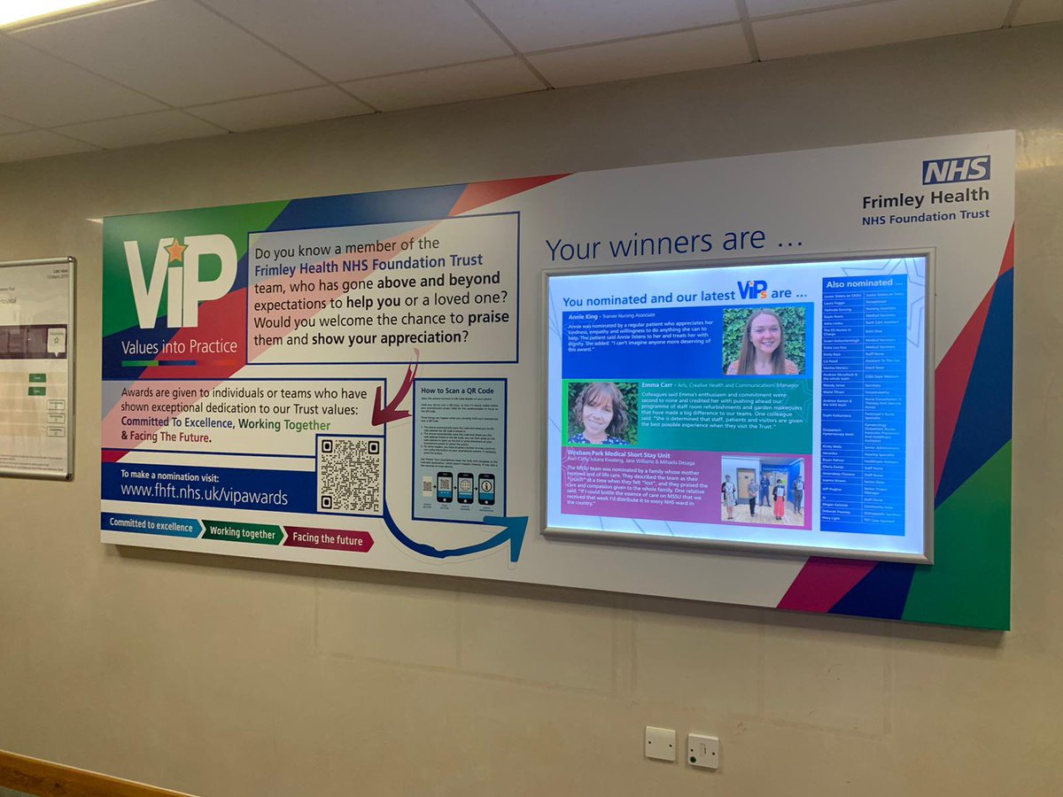 CarolDeans's tweet photo. Thanks to my #nhscomms and @FHealthCharity teams, we’ve now got a new way to highlight some of our amazing staff who go above and beyond to demonstrate our values and make it easy for anyone to nominate our @FrimleyHealth people for a #VIPaward https://t.co/EcD27RzTSv