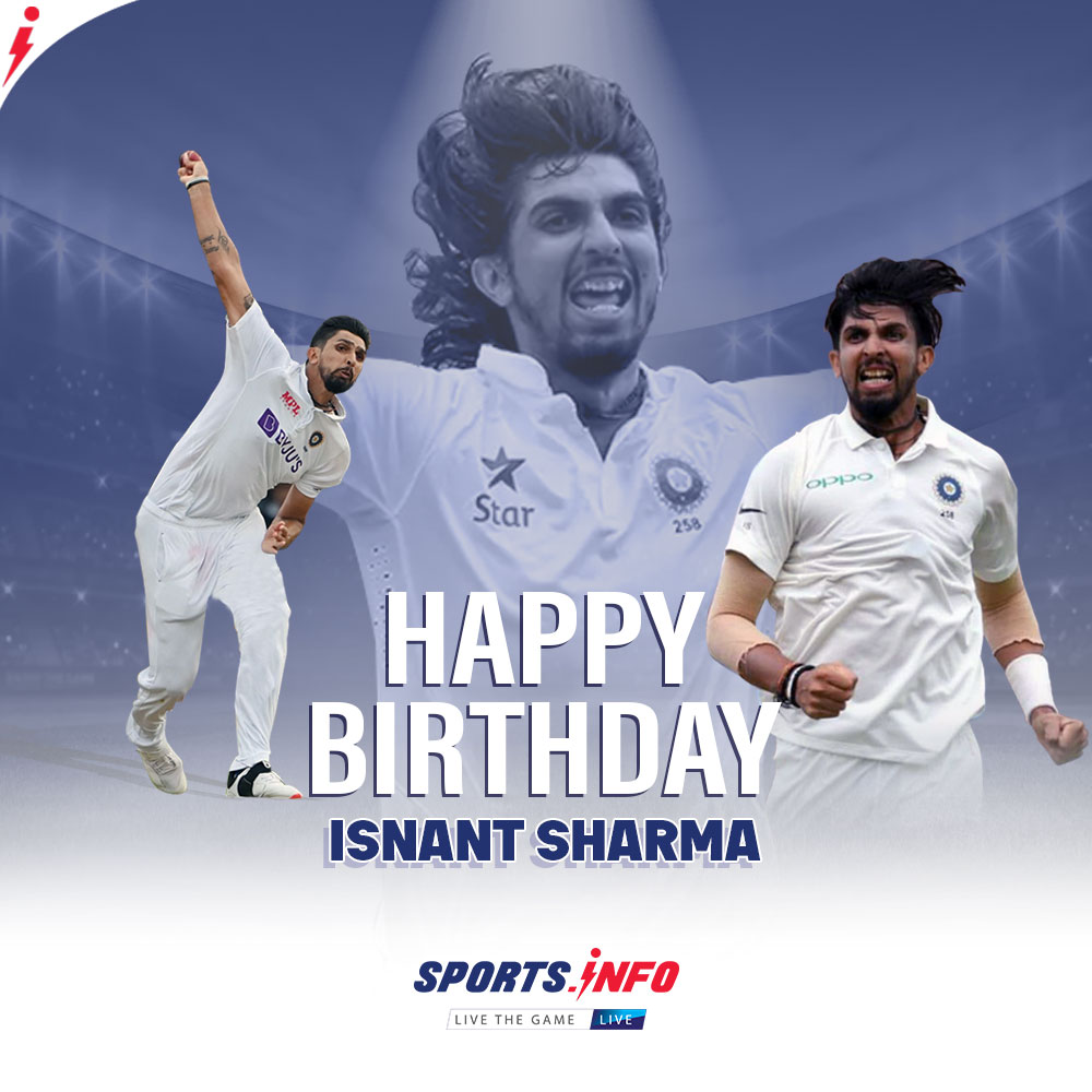 Wishing India\s star pacer Ishant Sharma a very happy birthday.     
