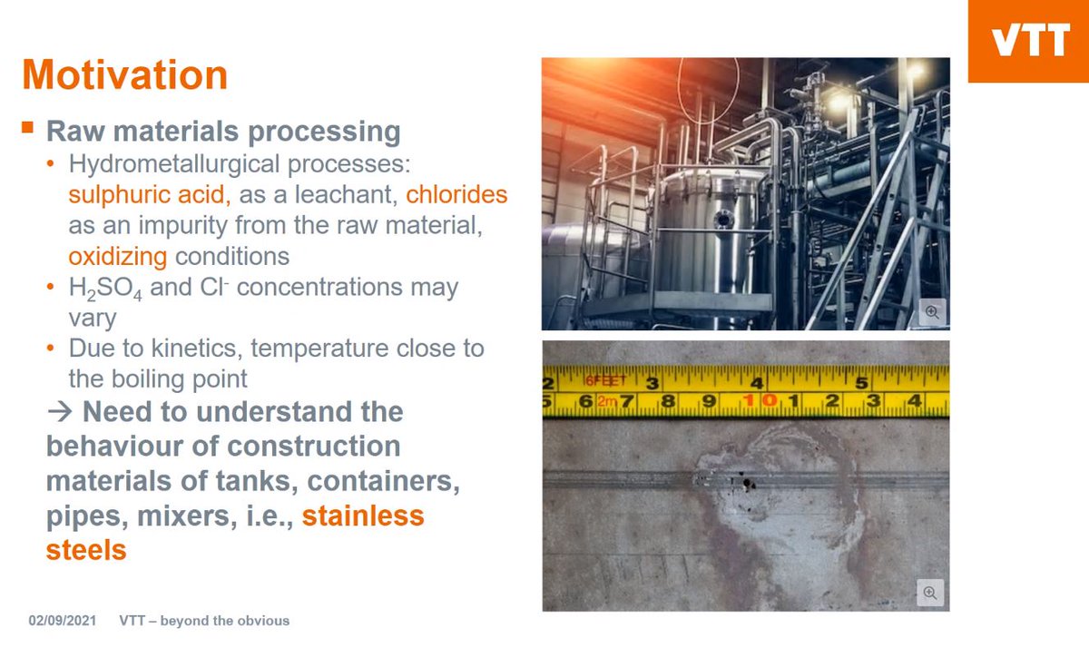 PerforMat_net's tweet photo. Prof. Elina Huttunen-Saarivirta @VTTFinland started the #PerforMat webinar with her study of corrosion performance of stainless steels under hydrometallurgical process conditions https://t.co/jrLnz1gvE9