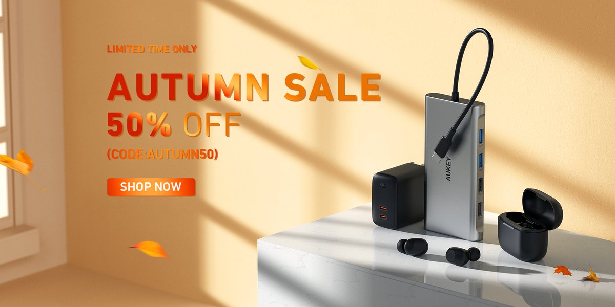 🎉Giveaway Winners Announcement!🎉
-
Congratulations to <a href="/sreg036/">Rich</a> <a href="/misselj/">E.J.</a>
Please send us a message regarding your gift!
-
50% OFF on AUKEY Autumn Collection🍁
Shop now👉bit.ly/3DJKSz4 
Wish you all have a great September.
-
-
-
-
#AUKEY #autumnsale #electronics