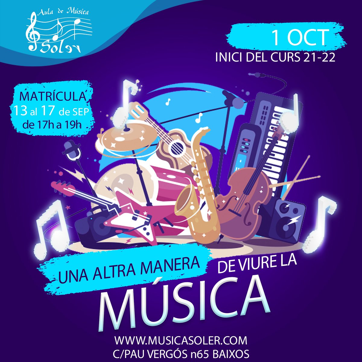 MusicaSoler's tweet photo. Preparats per un nou curs! Us hi esperem
#gavà #música https://t.co/pAUwkXxppc