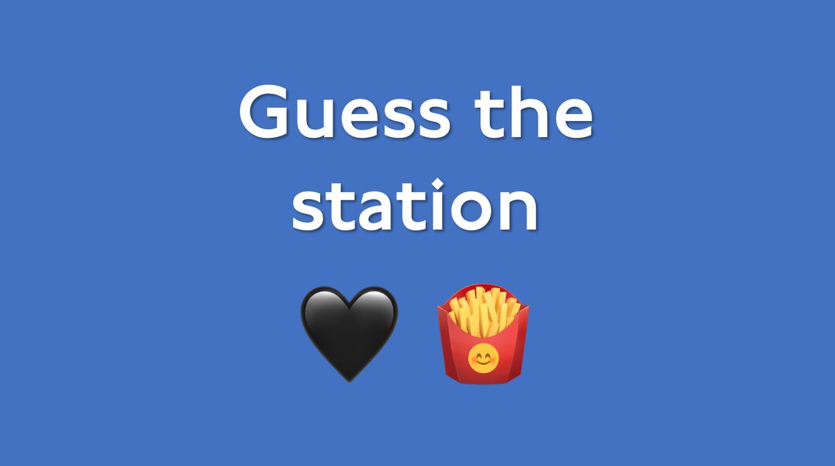 Can you #GuessTheStation? 🖤 🍟