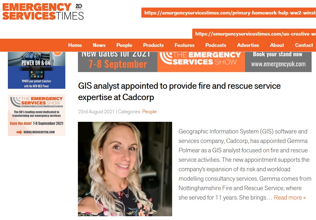 cadcorp's tweet photo. @cadcorp #InThePress via @ESTmagUK https://t.co/kJkMxcQ6yq
#FireModelling #FireServices #GIS https://t.co/R4K6sV6jOC