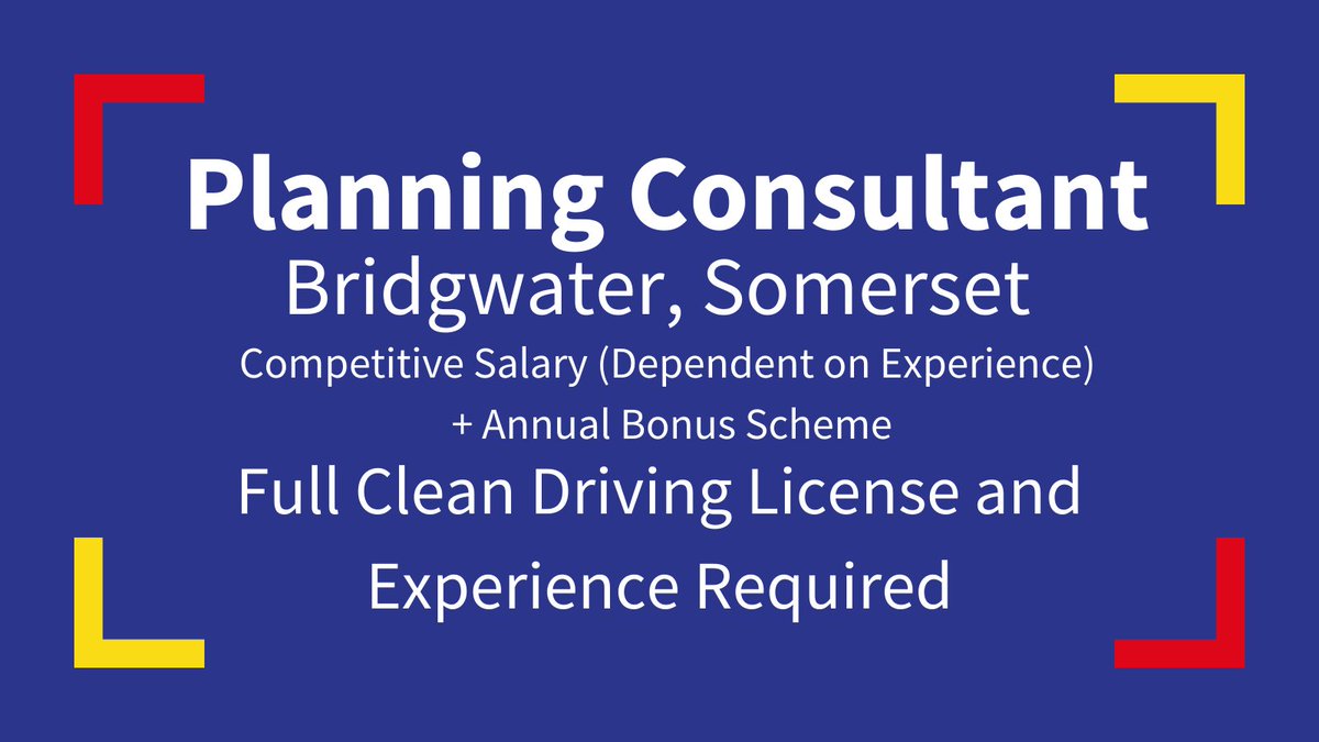 🚨 Job Alert 🚨

💼 Planning Consultant
📍 Bridgwater, Somerset
💰 Competitive Salary DOE + Annual Bonus Scheme

Contact Jack on -
🌐ow.ly/Pgm150FYIO2
📞01603 667 777 
✉️louisebrown@gcbrecruitment.co.uk 

#Opportunities #WeGetPeople #NewJobs #Recruiting