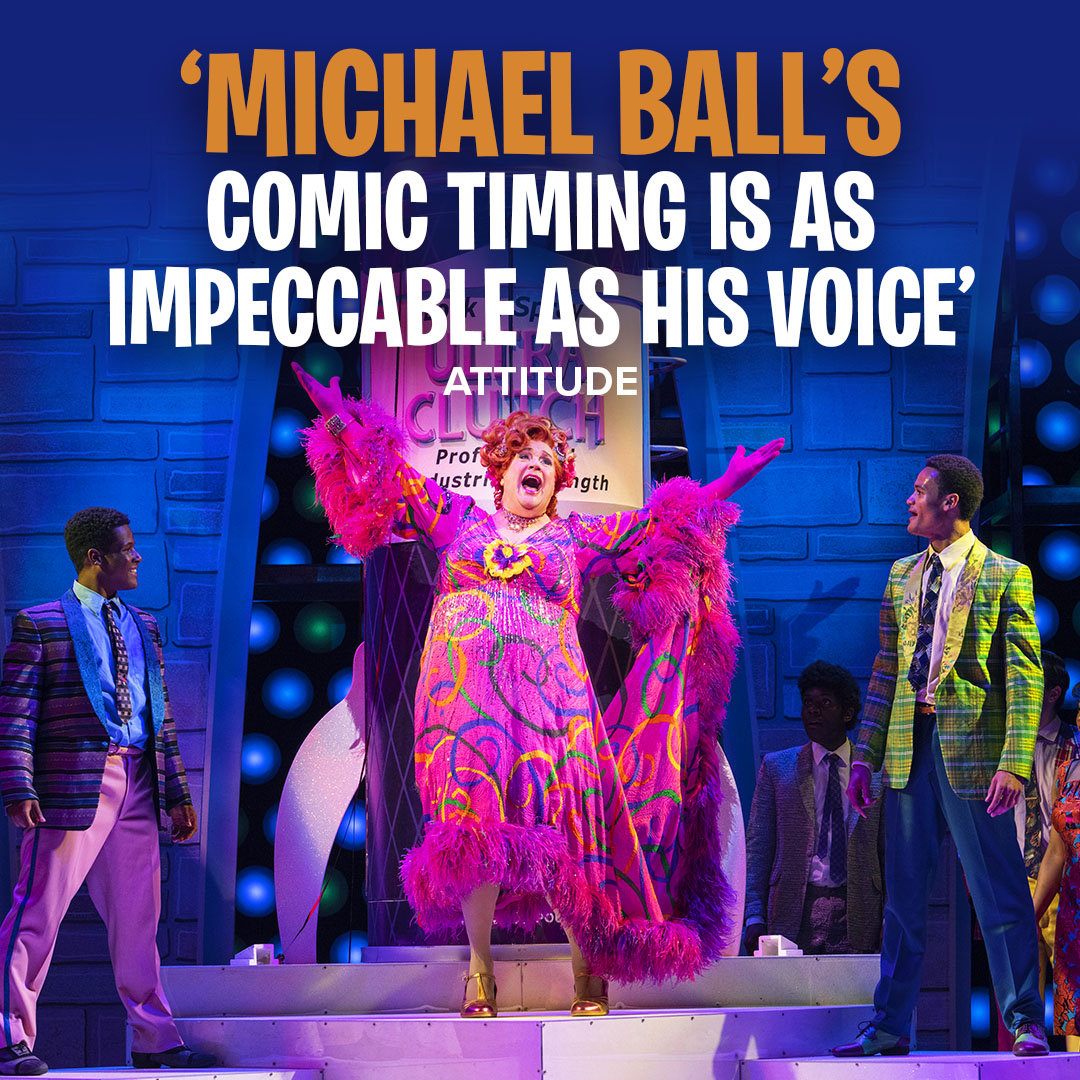 HairsprayLondon's tweet photo. It's your last chance to see #HairsprayLondon this September, starring the ICONIC @mrmichaelball as Edna Turnblad 😍 https://t.co/pR1RPWYeOI