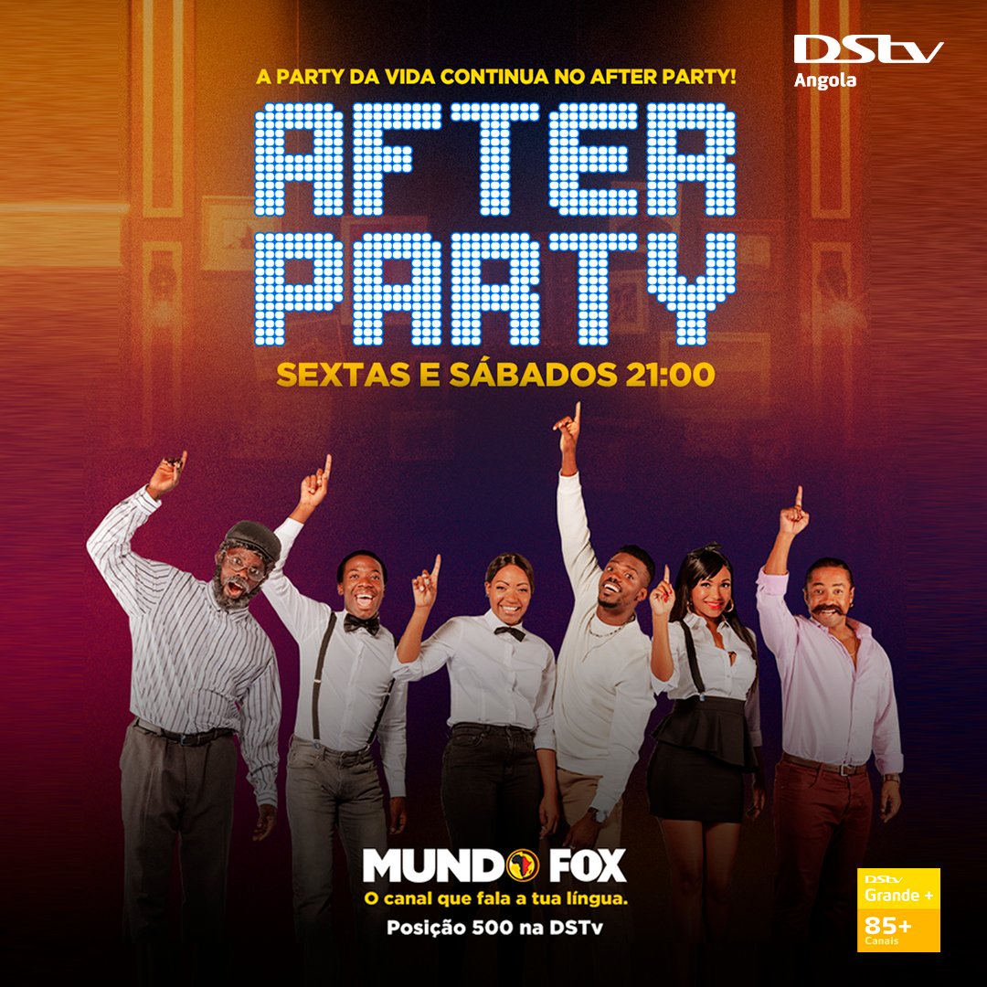 DStv_Angola's tweet photo. Sexta e Sábado às 21h00 o melhor conteúdo local é na sua DStv. Junte-se à nós para soltar as gargalhadas com o elenco de After Party no canal Mundo Fox, posição 500, a partir do pacote Grande+ da sua DStv.
#dstv #dstvangola #afterparty #mundofox https://t.co/dnWI9fvHGo