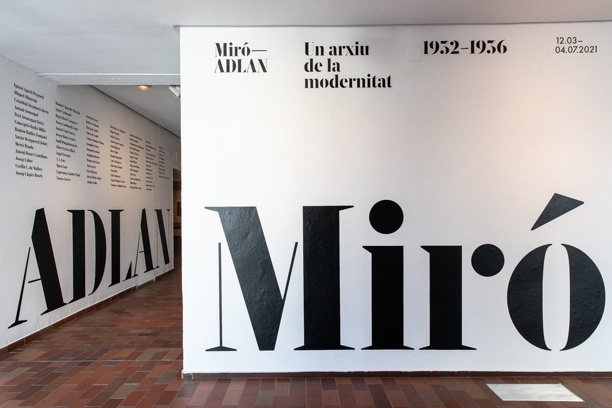 fundaciomiro's tweet photo. 👋 Aprofita que avui la #FundacióMiró ja és oberta per (tornar a) assaborir aquesta #exposició.
⏰ Aquest cap de setmana és l'últim que #MiróADLAN es podrà visitar: tens temps fins diumenge per descobrir #ADLAN i la seva relació amb #JoanMiró!
👉 https://t.co/D4UHBfKeRT https://t.co/x1ecFXUMdh