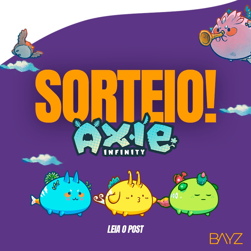 riyevlol's tweet photo. SORTEIOZADA DE ESCOLINHA DO AXIE INFINITY EM PARCERIA COM A BAYZ!!!!!!!

Pra participar é simples:
💖 Siga @riyevlol e @bayzgg 
🔁 Curta e dê RT nesse Tweet
🙋‍♂️ Marque um amigo e comente por que gostaria de ganhar
🔞 Ser maior de 18 anos

O resultado será no dia 09/09, boa sorte! https://t.co/YlAOEOIDU2