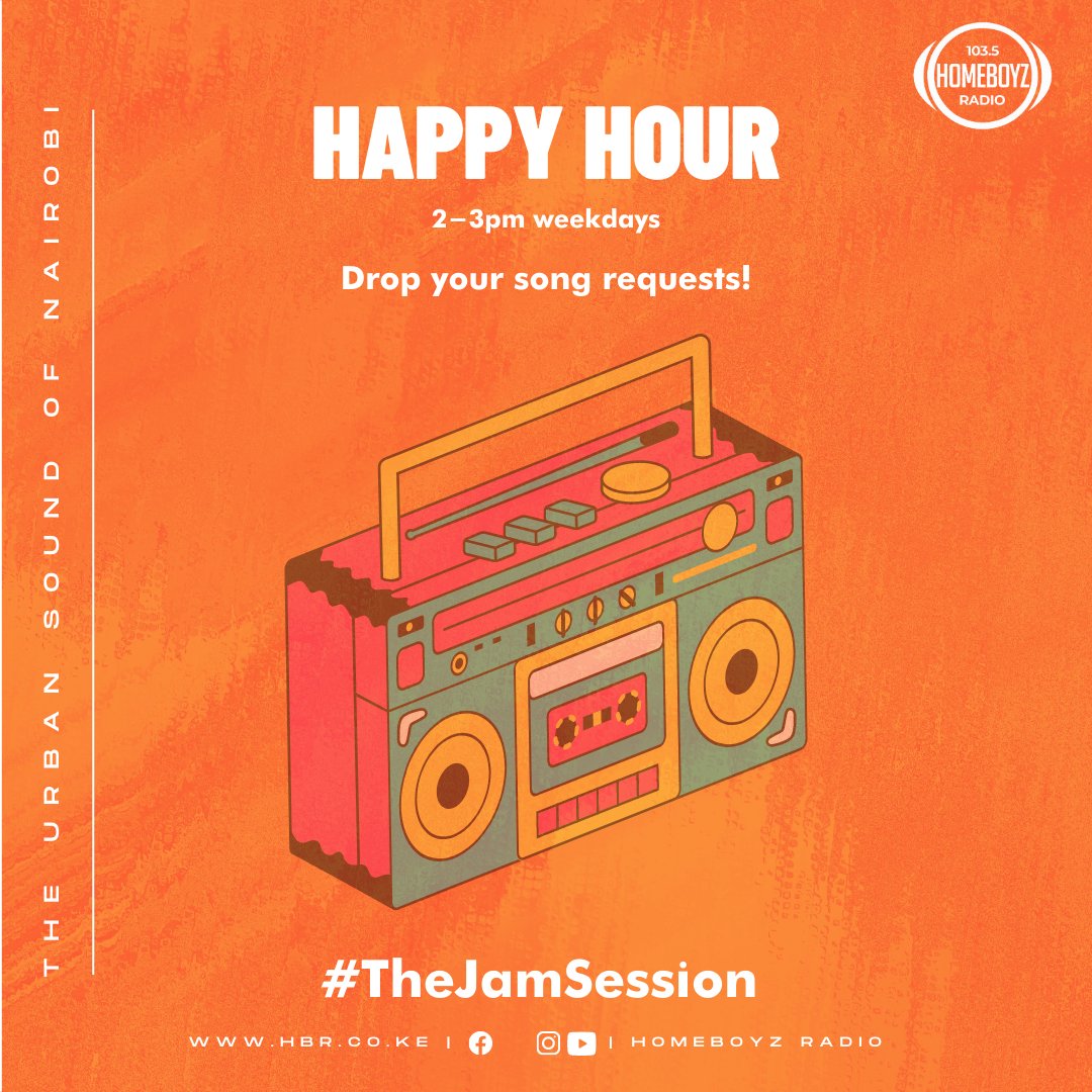 HomeboyzRadio's tweet photo. What song do you want the Capt. to play for you?
It's #HappyHour on #TheJamSession with @AndyYoung254 https://t.co/7rxTGOLTEH