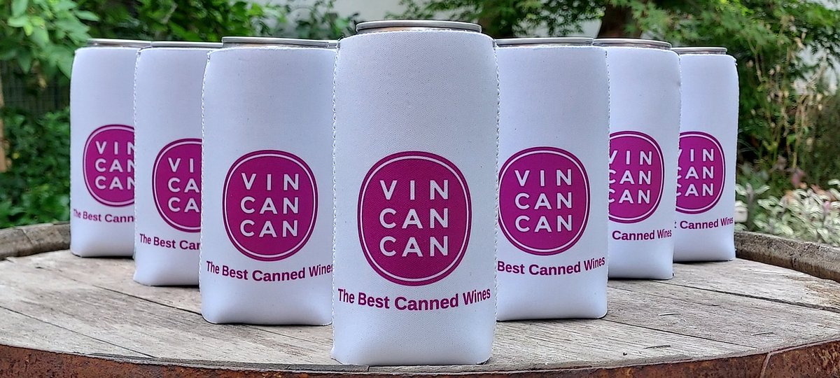 Our new neoprene can holders/wine cosies/koozies/coolers/stubby holders have just arrived. Don't they look smart? #cannedwine #staycool #iveseenthefuture #allaboutthetaste #stubbyholder