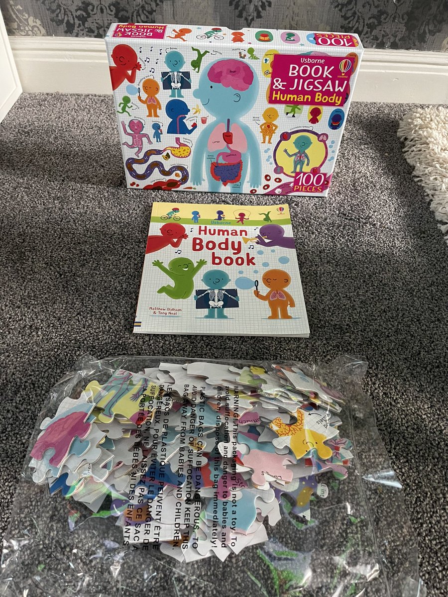 ChildrensMagic2's tweet photo. Our Human Body book and jigsaw is a hit with Jacob he loves making this one last night https://t.co/FKK4BNcusH