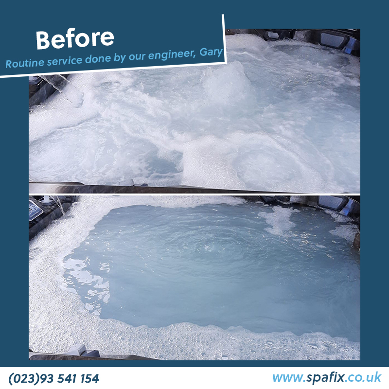 SpafixServices's tweet photo. Wowza! What a stunning transformation 🤩 ‘before and after’ photos from Gary, on our clients spa 🛁 

Is your tub screaming out for a clean? The good news is, prices have gone down as we’re into September! Send us a message ✉️ 
#hottubservicing #squeakyclean #beforeandafter https://t.co/Ny3TwQnZBv