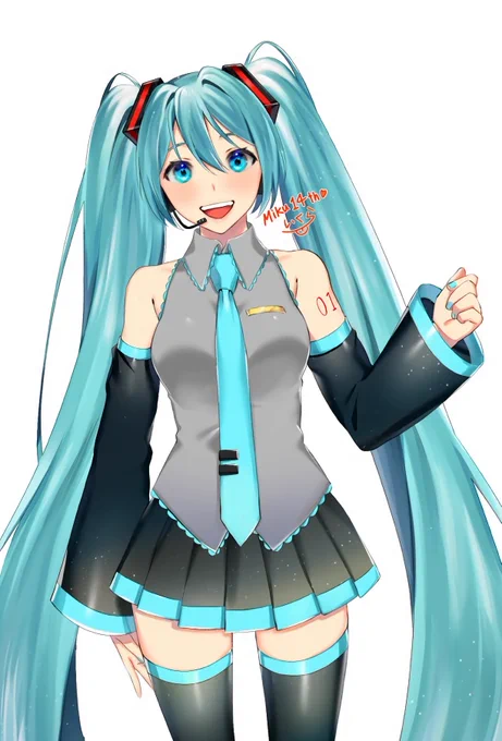 合作で描かせて頂いたミクさん! 