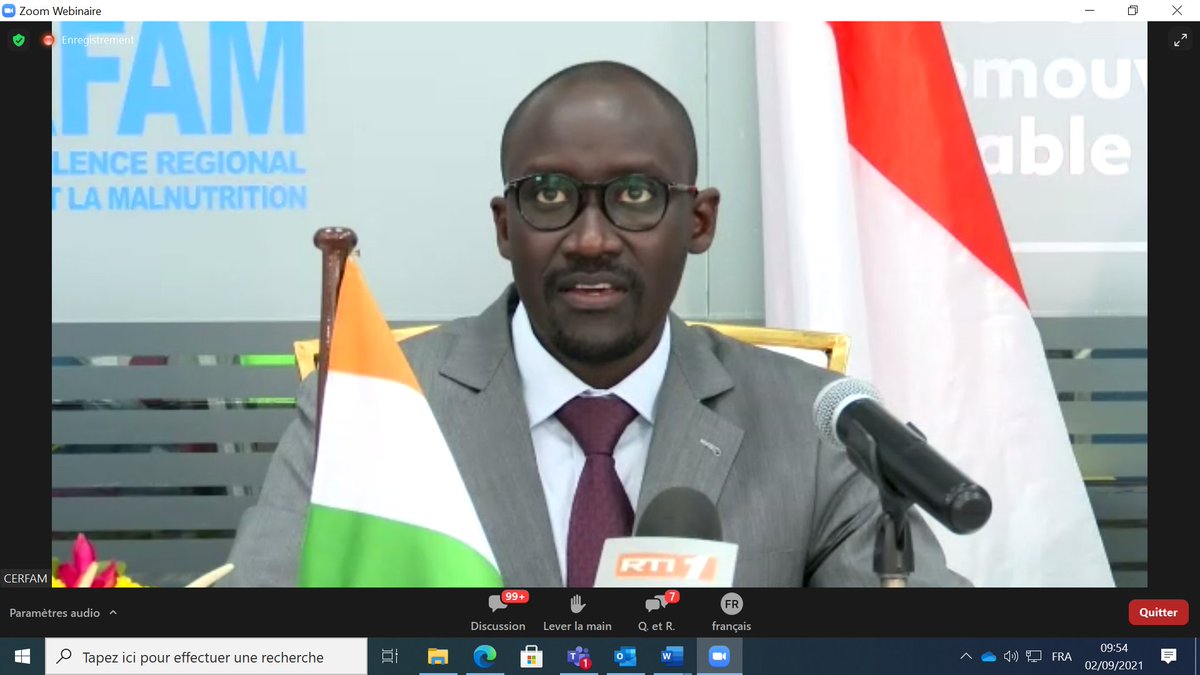 CERFAM_4_Africa's tweet photo. #HighLevelConsultation
#FoodFortification
2-3 Sept
"Eliminer la faim et la malnutrition à l'horizon 2030 est une nécessité pour nous, pays africains et nous ne devons pas perdre ce combat", @abdu_cisse , Ministre, Secrétaire Général de la Présidence de la République de 🇨🇮 https://t.co/8HgPikoKRV