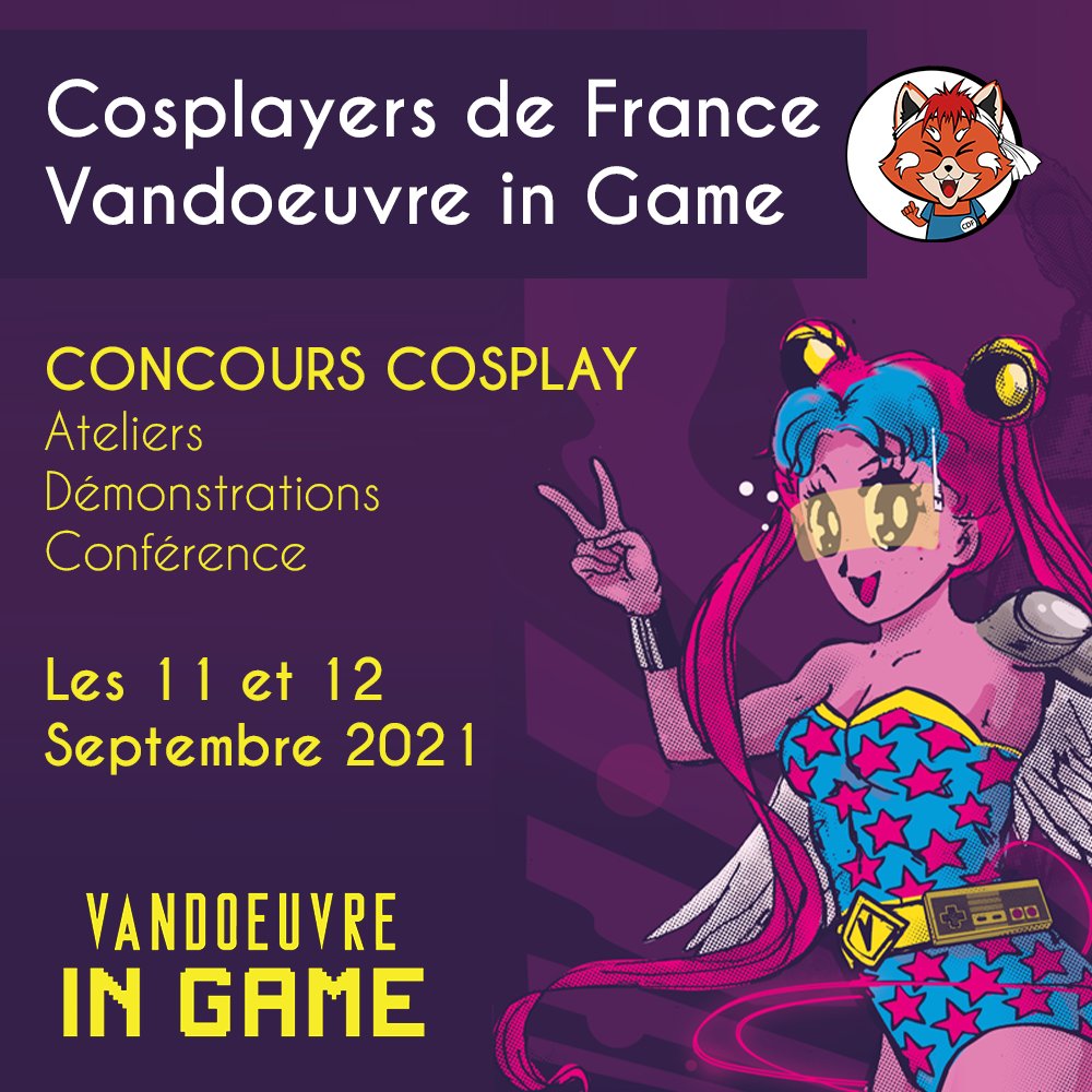 FR_Cosplayers's tweet photo. Notre prochain évènement !
Inscription au concours cosplay sur https://t.co/GnzqwMIpP6 🌟 https://t.co/5P6PHmdwgC