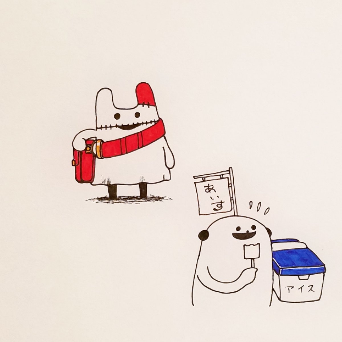 ヤッピー描くときは口にこだわる。4枚目の口とかとても好き。 
