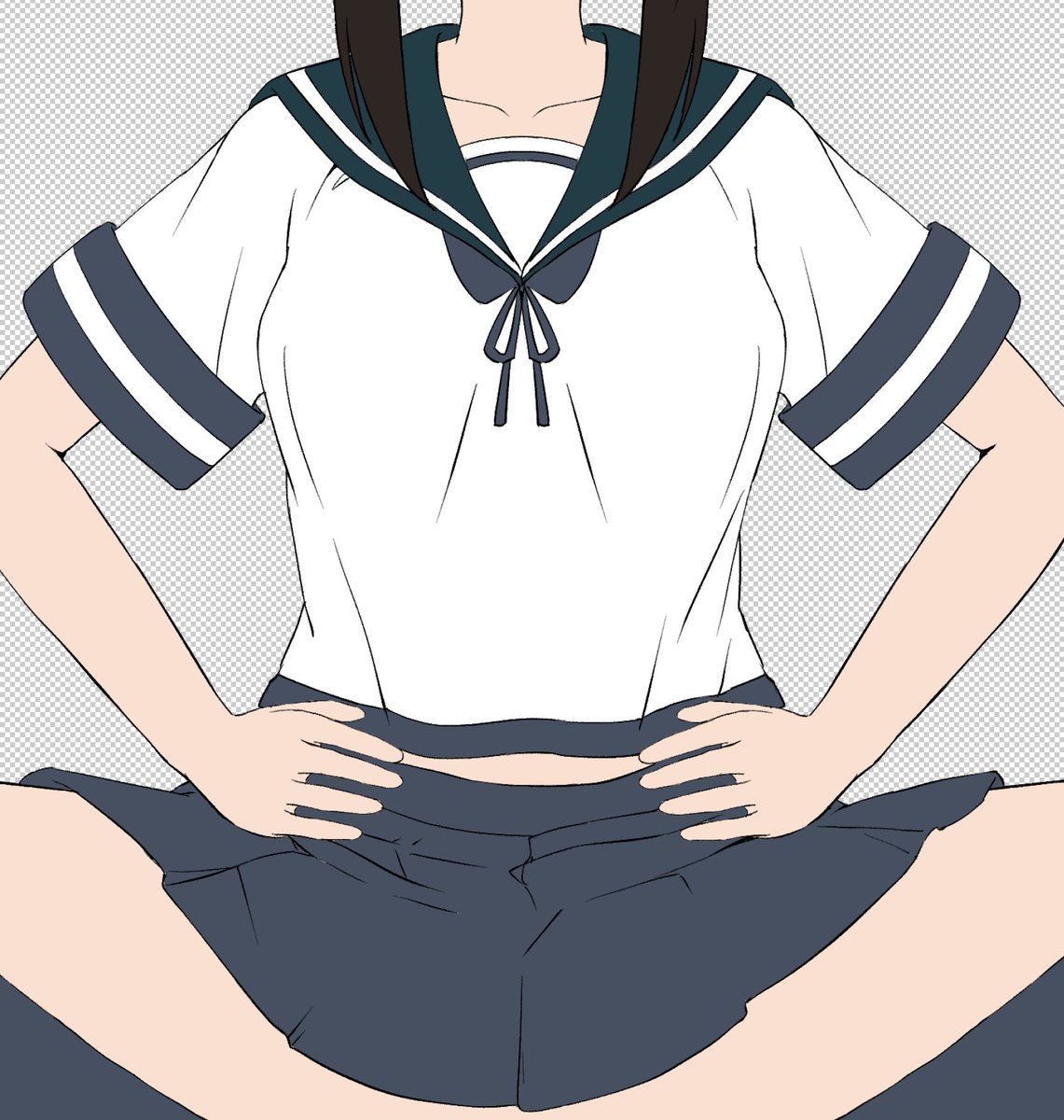 Skeb  WIP
…あとはアニメ塗りします 