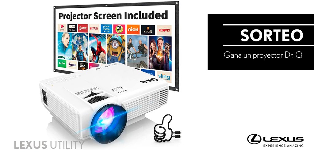 SORTEO | Haz RT y gana un proyector de cine en casa de #LexusUtility Bases Legales: bit.ly/3DG4RhX