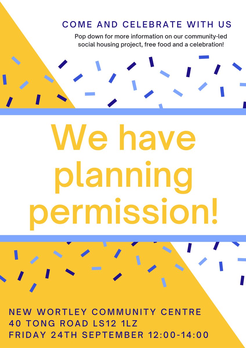 newwortleyHA's tweet photo. New Wortley Housing Association have received planning permission to build 22 community-led, sustainable, social and affordable homes at Holdforth Place in New Wortley 🎉
#communityhomes #communityledhousing #socialhousing #HousingForAll #HousingCrisis https://t.co/Ls8AjGyM3l