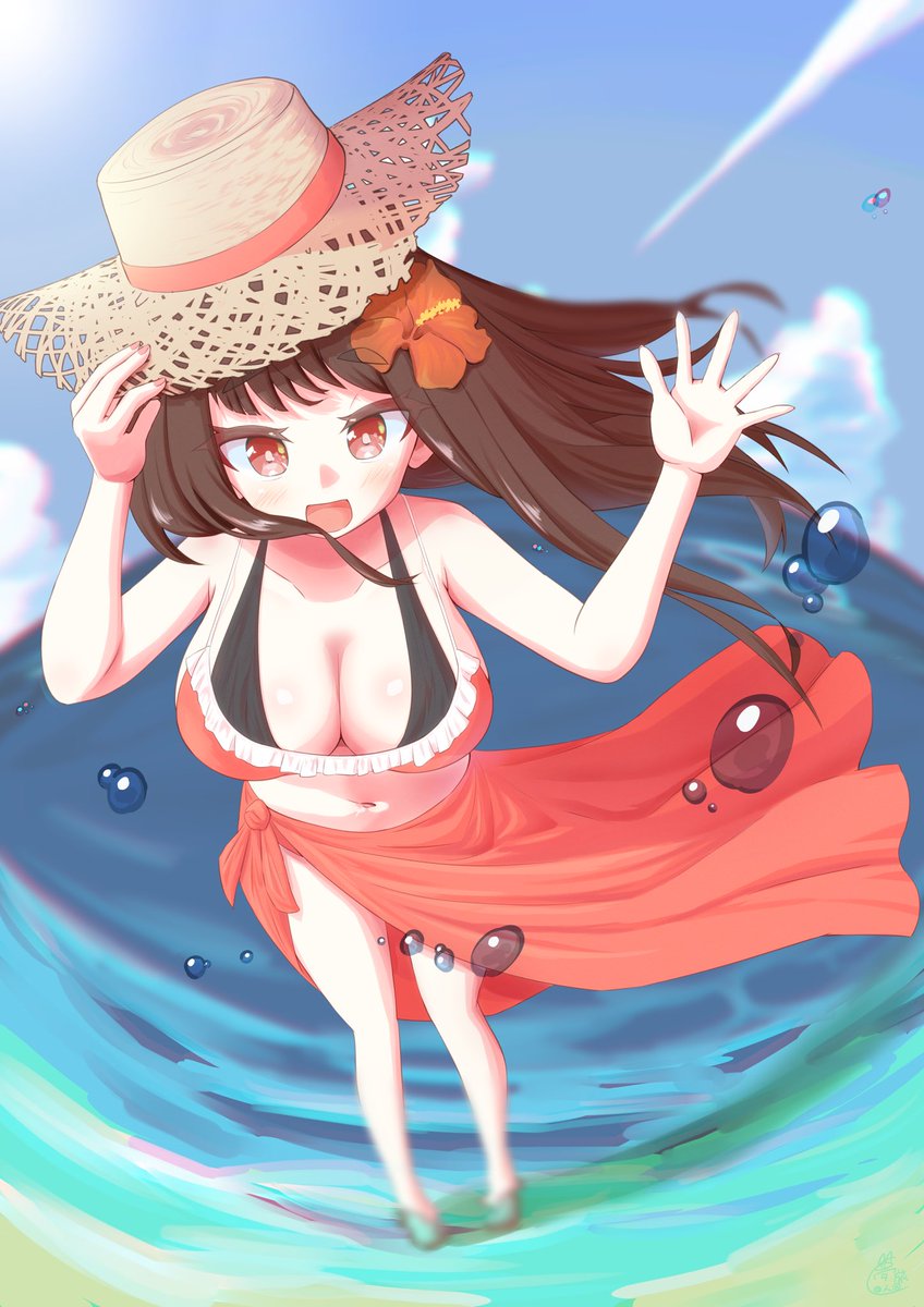 もう9月だと⁉︎
巨乳幼なじみと海に行くまで私の夏は終われないんだが⁇⁇
#イラスト #オリジナル 