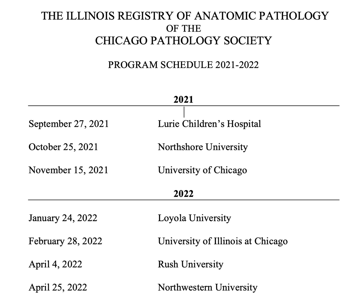 ChicagoPathSoc's tweet photo. Get your neurons ready for IRAP! Here's the upcoming lineup. Starts Sept 27 #CrossTownPath #IRAP21 #IRAP22 https://t.co/LMdFcluQOU