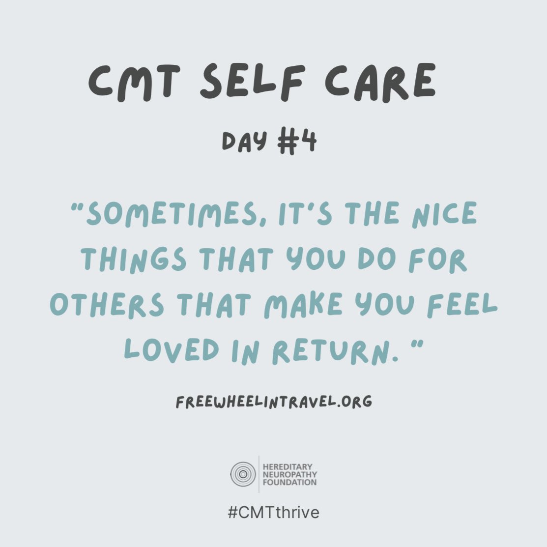 CMTNeuropathy's tweet photo. Volunteering...
"Sometimes, it’s the nice things that you do for others that make you feel loved in return." #cmtselfcare #volunteering #freewheelintravel #cmtwegotthis #charcotmarietooth email Courtney@hnf-cure.org for more info https://t.co/2nBc7r4Ney https://t.co/CisGFh7I5n