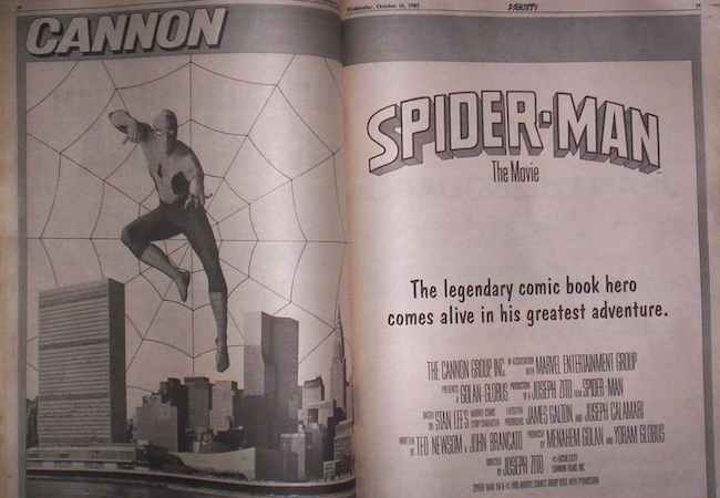 ClancyBook's tweet photo. In 1985 #Cannon Films spent $225,000 licensing the #film rights to Spider-Man from #Marvel for a period of five years. The #director of #TheTexasChainsawMassacre, #TobeHooper, was bought on board #StanLee stepped in and convinced #Cannon to take a more #traditional direction.🕸️ https://t.co/dpkf14uZmb