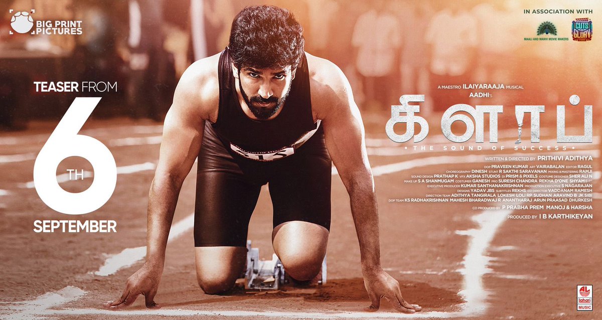 aakanksha_s30's tweet photo. A Breathtaking Teaser From #CLAP is on the way.Witness the magic on Sep 6th! ♥️
 #ClapTeaser An #Ilaiyaraaja Musical @AadhiOfficial  @KurupKrisha @BigPrintOffl @prithivifilmist @CNGS_2019 @PMM_Films @ClapMovie @pravethedop @Raguledit @DoneChannel1 @UrsVamsiShekar @LahariMusic https://t.co/OCT9TfXocV