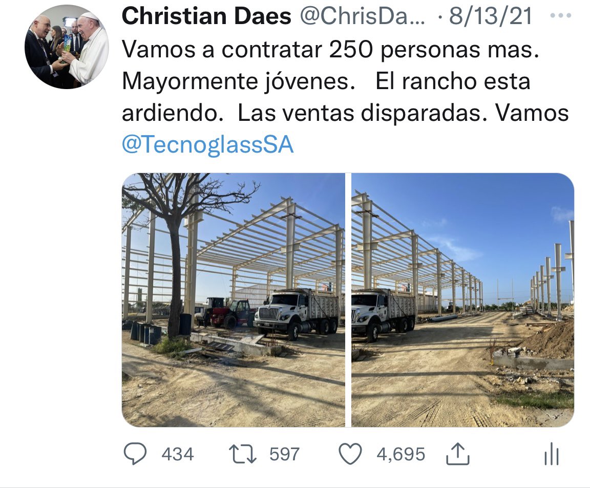 ChrisDaes's tweet photo. ES Metals.  Cada vez mas cerca a la inauguración de una nueva empresa/sede.  20DIAS DESPUES.  Aqui no se pierde tiempo generando empleo y prosperidad!!  #AvisenleAlRestoQueSiSePuede https://t.co/09yG2OJdBG