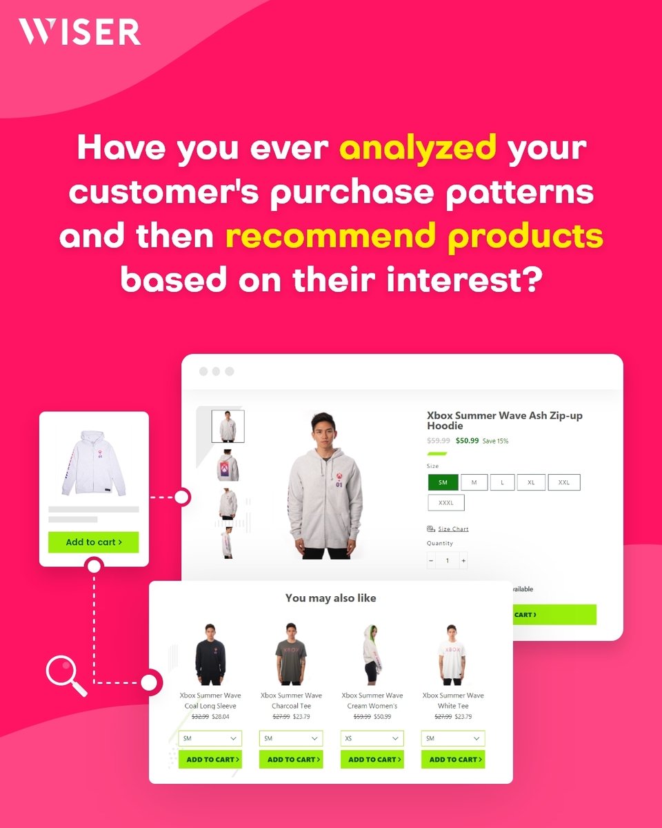 getwiserapp's tweet photo. A typical shopper comes across hundreds of products when they visit a store online.

Do you make sure you show them all your collections when they are on your store?

https://t.co/o4ErlgVtcf

#productrecommendations #shopifyapps #shopifytips #shopifyhacks #shopifyexperts https://t.co/oFh0bdpIuv