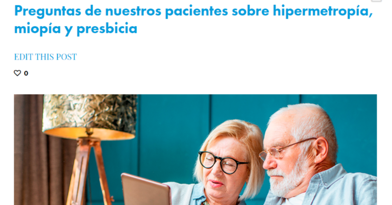 IOFVega's tweet photo. #IOFValdía Gran parte de la población padece algún tipo de #problemavisual. Lo primero de todo es acudir siempre al #oftalmólogo. No obstante, en nuestro #BlogFV encontraréis respuestas a las principales dudas de nuestros pacientes sobre #hipermetropía, #presbicia y #miopía 👇