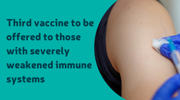 bowelcanceruk's tweet photo. Find out more about yesterday’s announcement that people with severely weakened immune systems, including some people with cancer, will be offered a third dose of the coronavirus vaccine: https://t.co/QRZWYwnwIL https://t.co/2abmZhm6qW