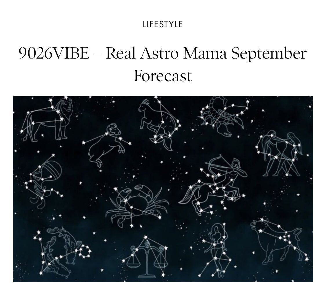 mgmgroupPR's tweet photo. September horoscope by world renowned astrologer @realastromama Helen Kaye Watts is up on the 90265 Magazine website! See what this month's stars have in store for you!
https://t.co/u8ejSDEhQE https://t.co/oB0kuqTdRZ